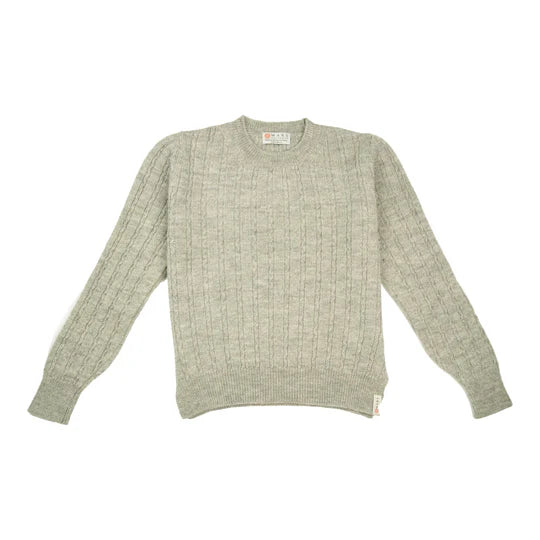 MARS KNITWEAR Silver Wool Crew