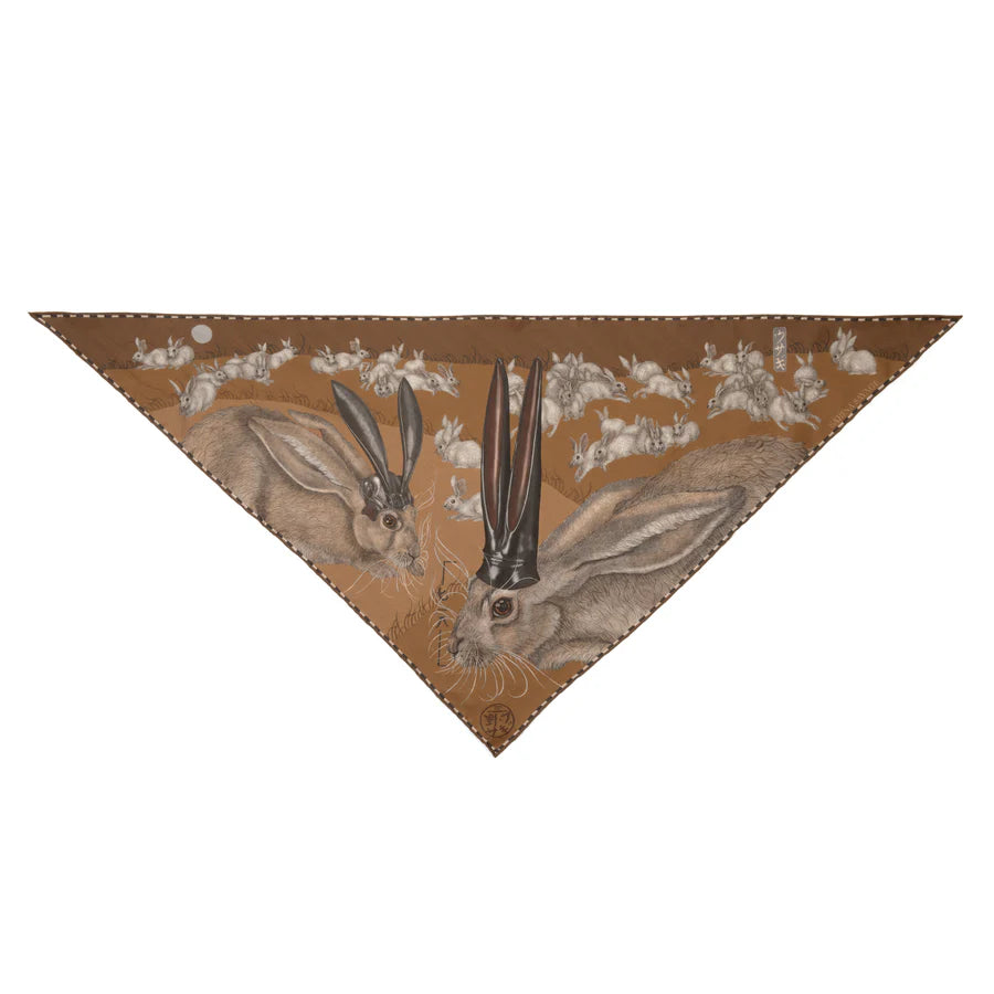 SABINA SAVAGE The Floating Rabbits Silk Scarf Triangular
