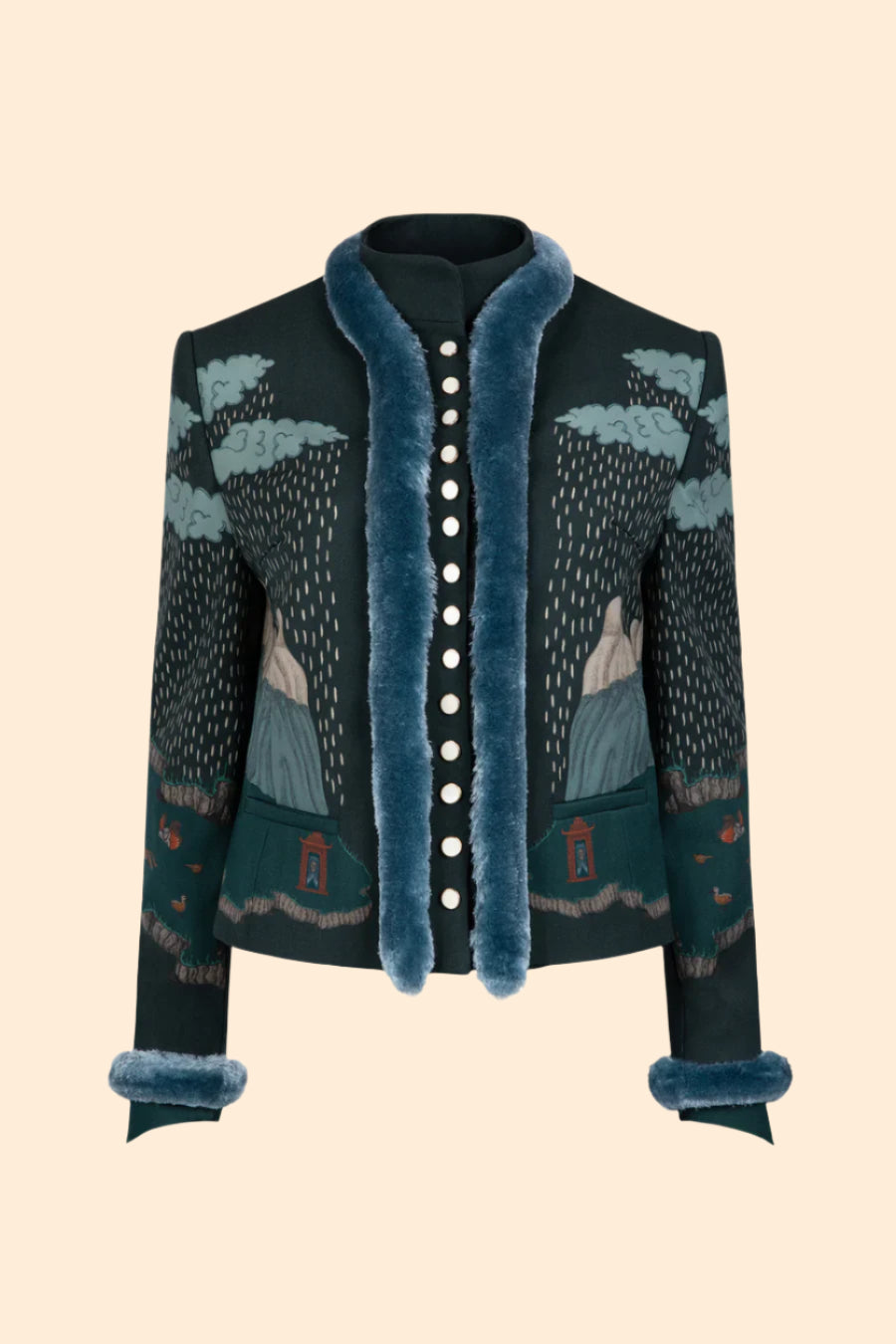 SABINA SAVAGE The Snow Lion Fringe Tailored Jacket