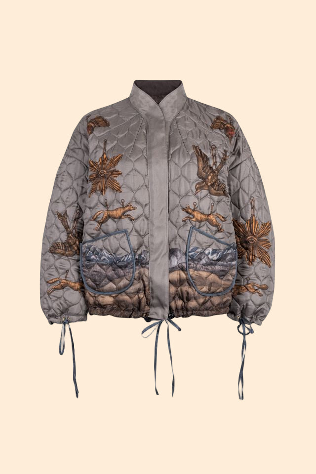 SABINA SAVAGE Secrets of the Bison Reversible Bomber Jacket