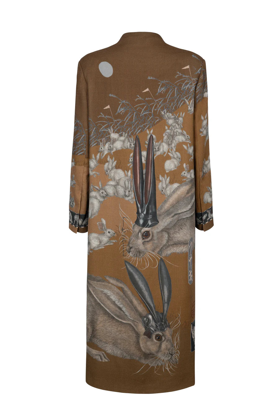 SABINA SAVAGE The Floating Rabbits Wool Crepe Coat