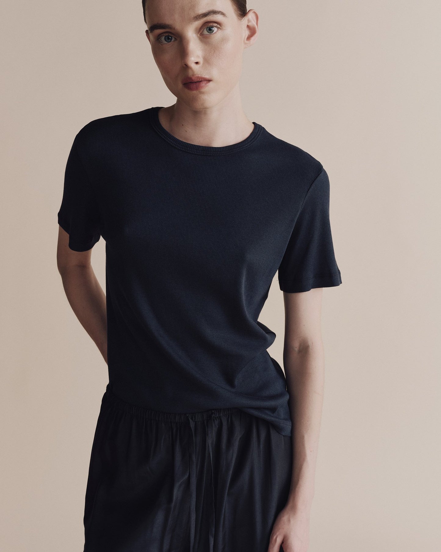 MIJEONG PARK Cotton Tencel Ribbed T-shirt