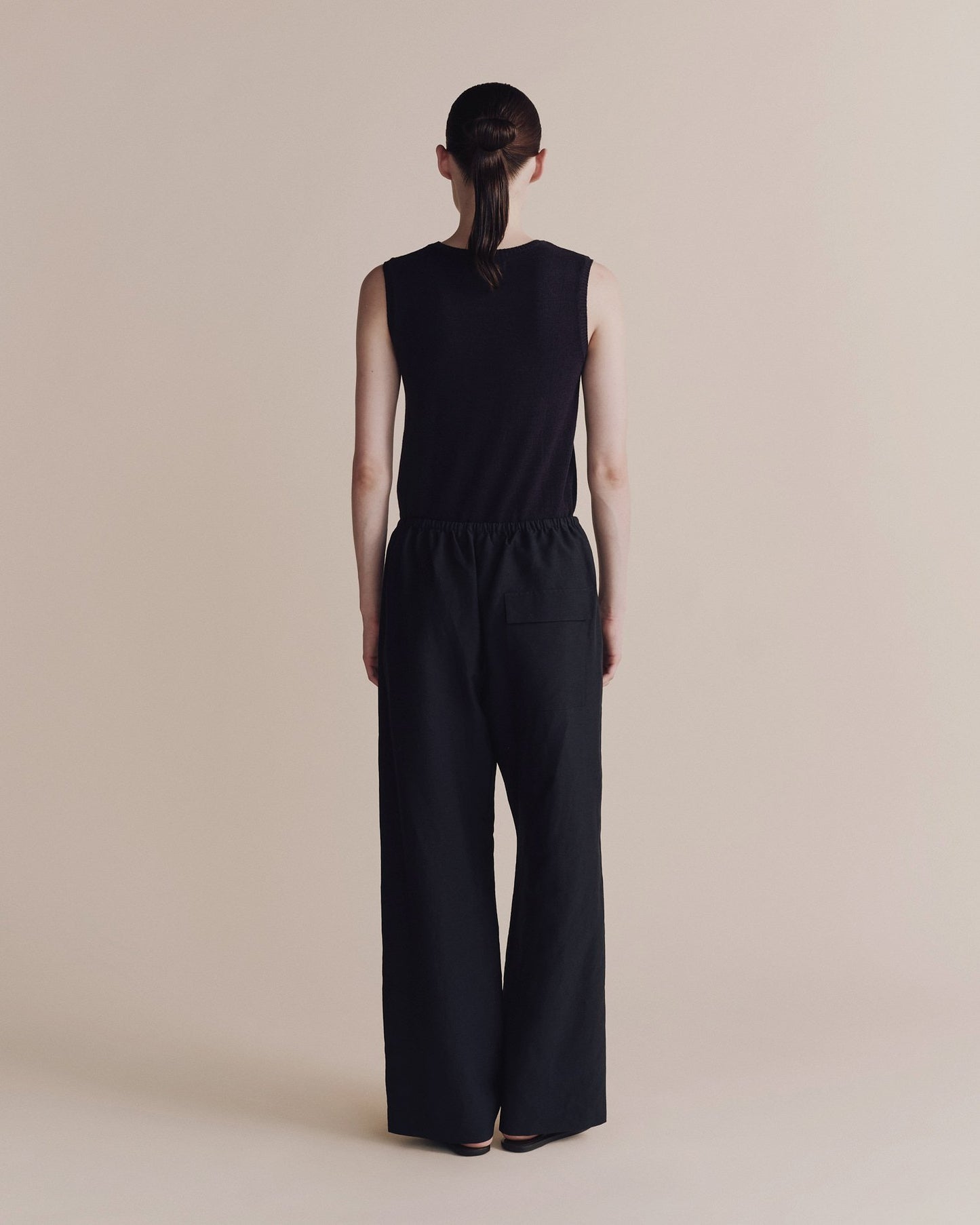 MIJEONG PARK Silk Linen Drawstring Pants