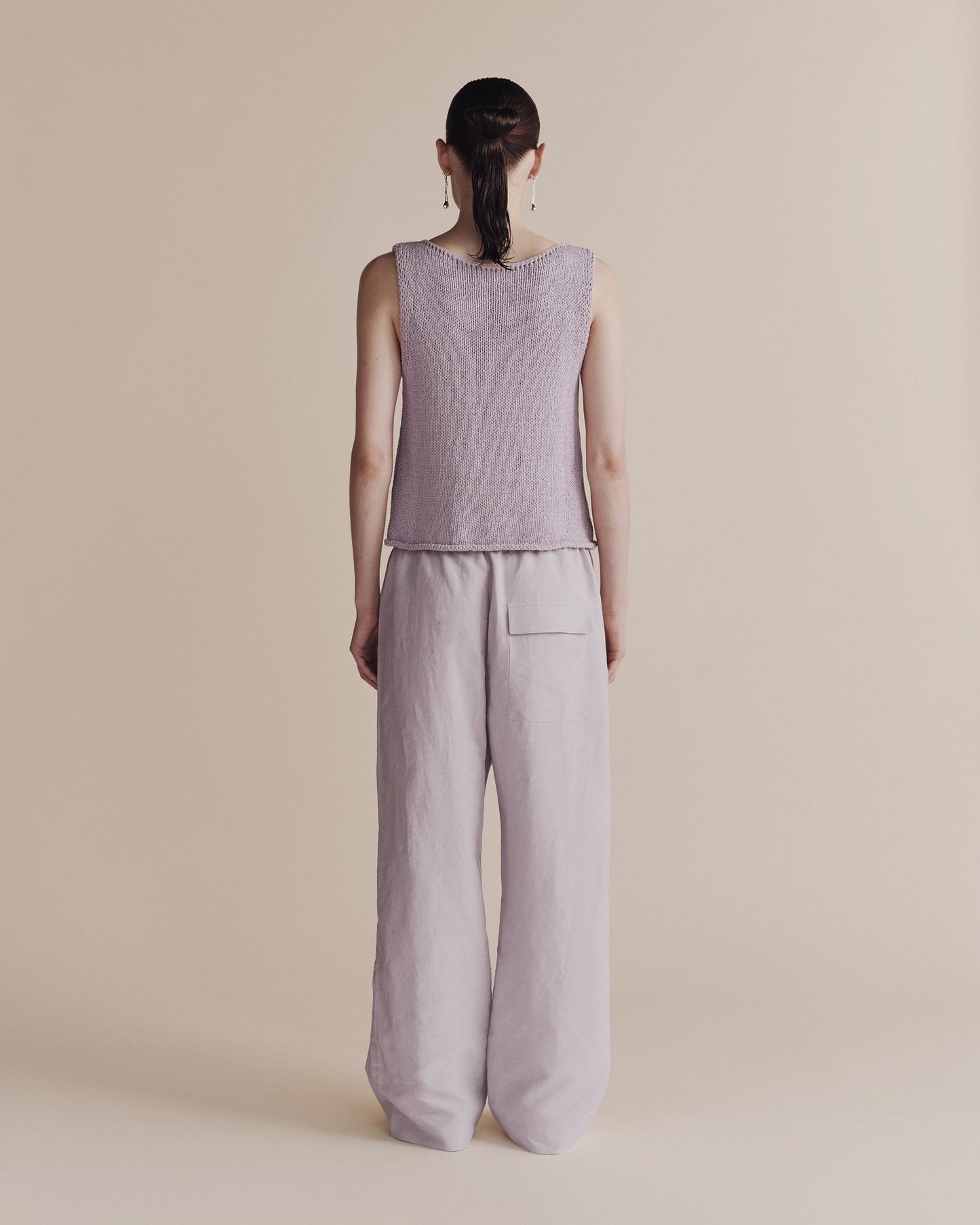 MIJEONG PARK Silk Linen Drawstring Pants