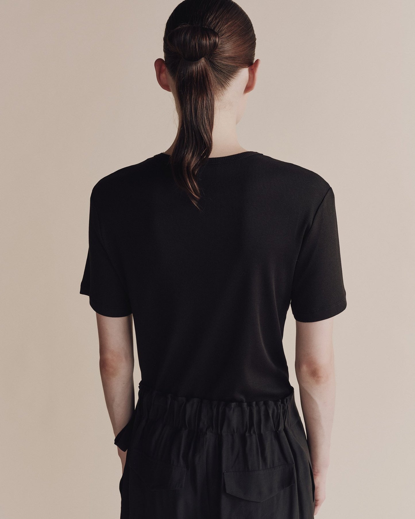 MIJEONG PARK Cotton Tencel Ribbed T-shirt