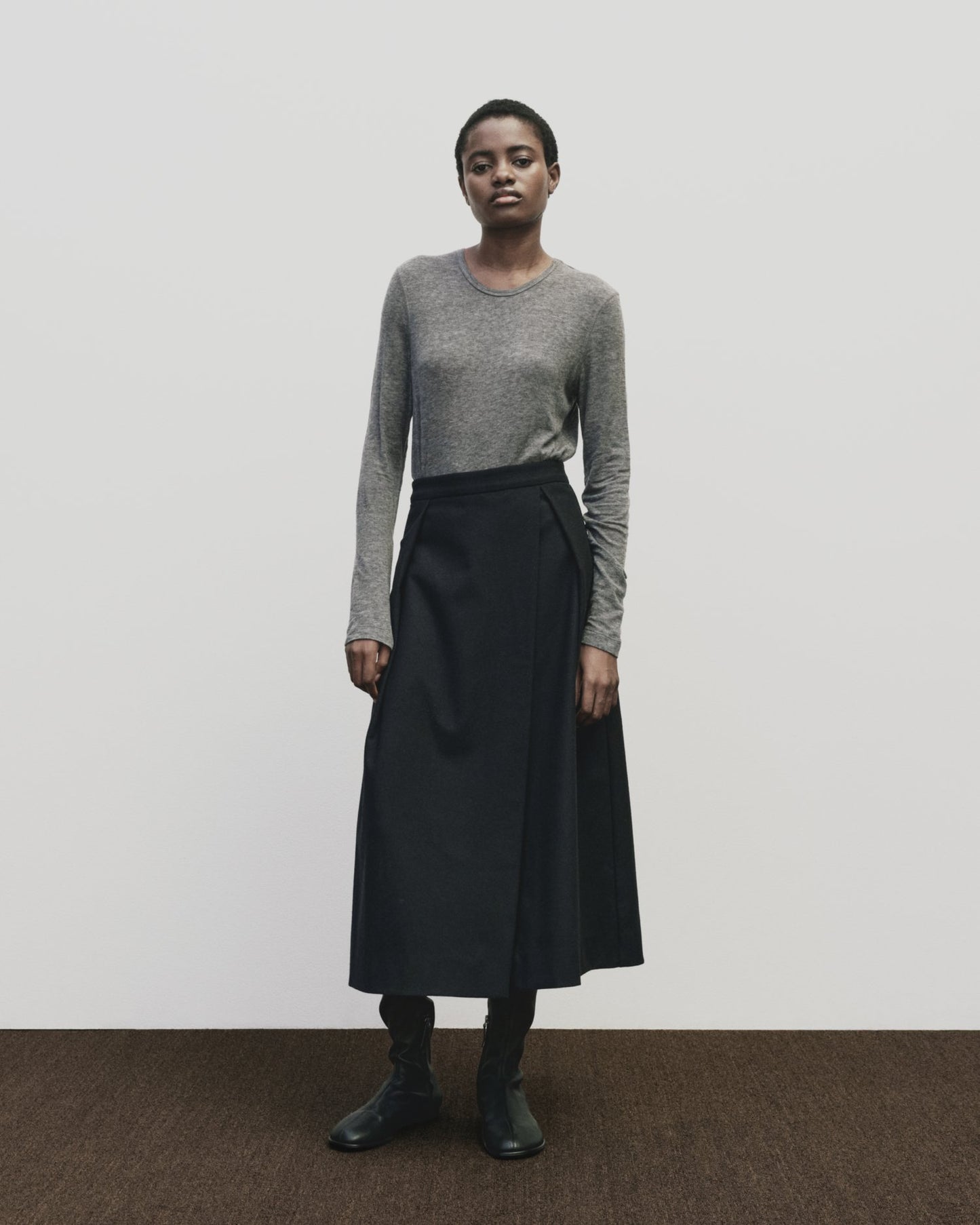 MIJEONG PARK Wool Tencel Crewneck Top