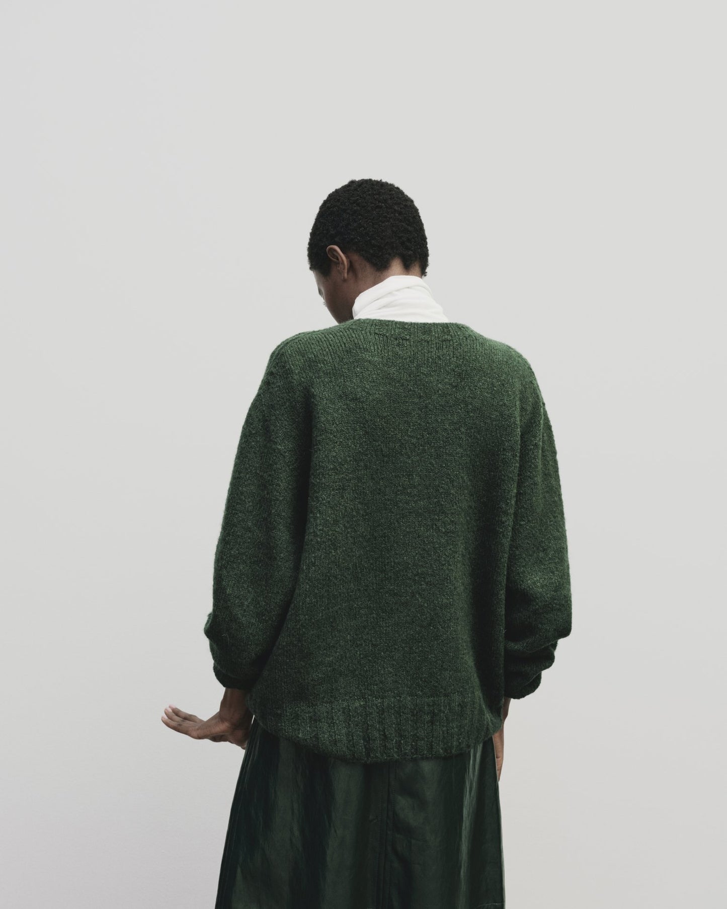 MIJEONG PARK Green Alpaca Blend Wholegarment Knit