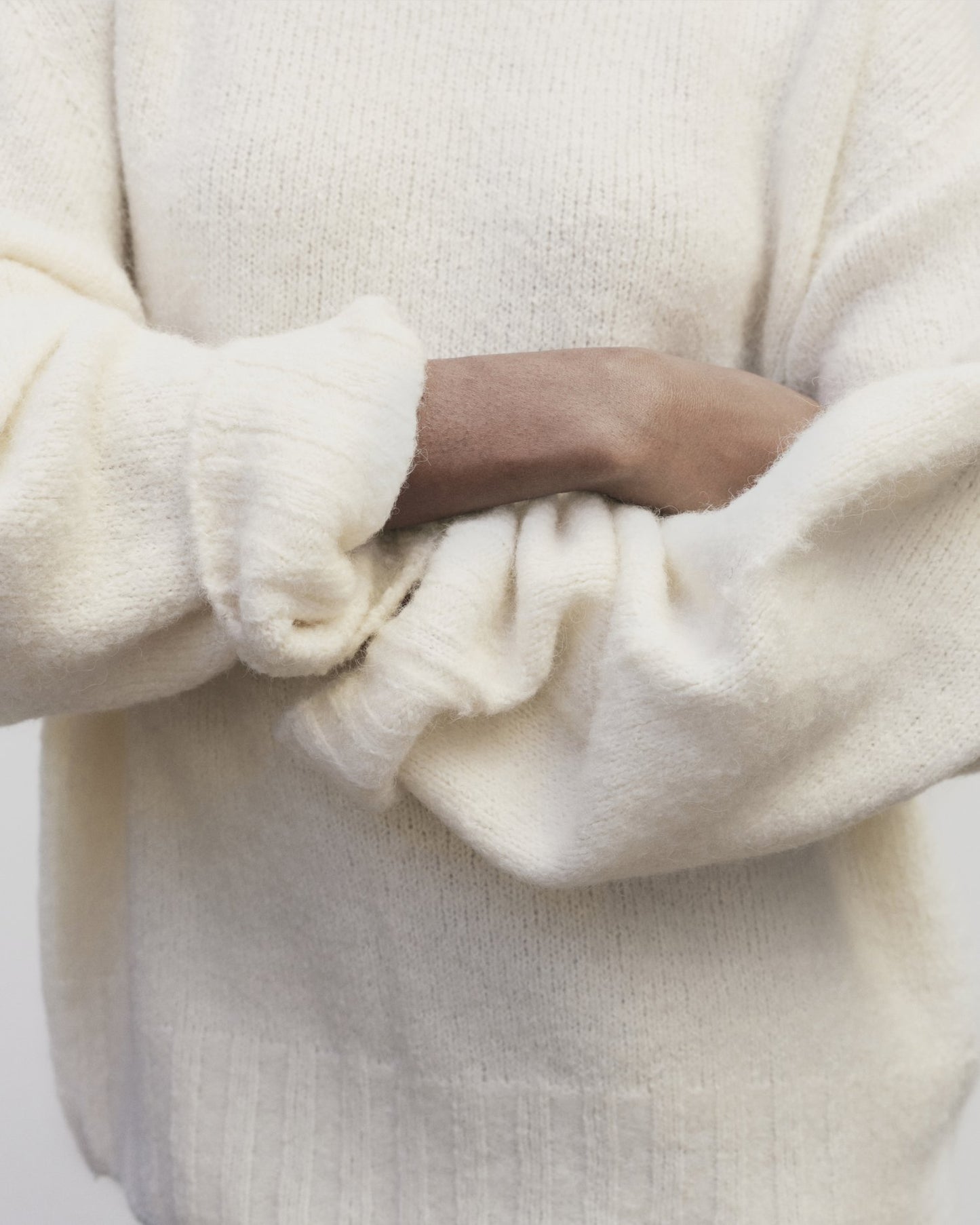 MIJEONG PARK Ivory Alpaca Blend Wholegarment Knit