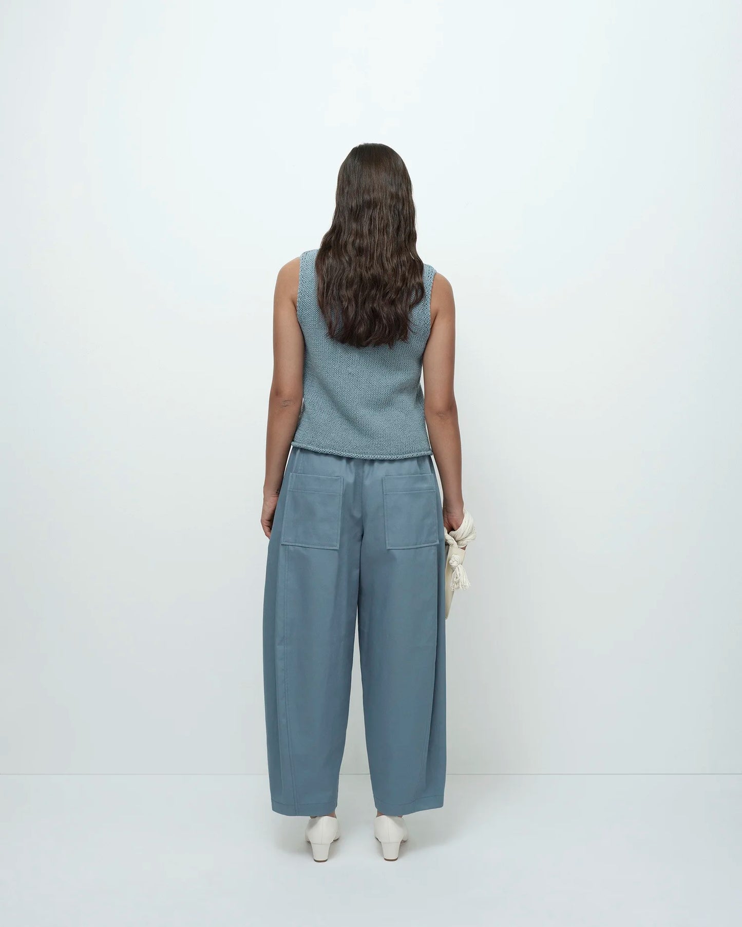 MIJEONG PARK Blue Cropped Balloon Pants