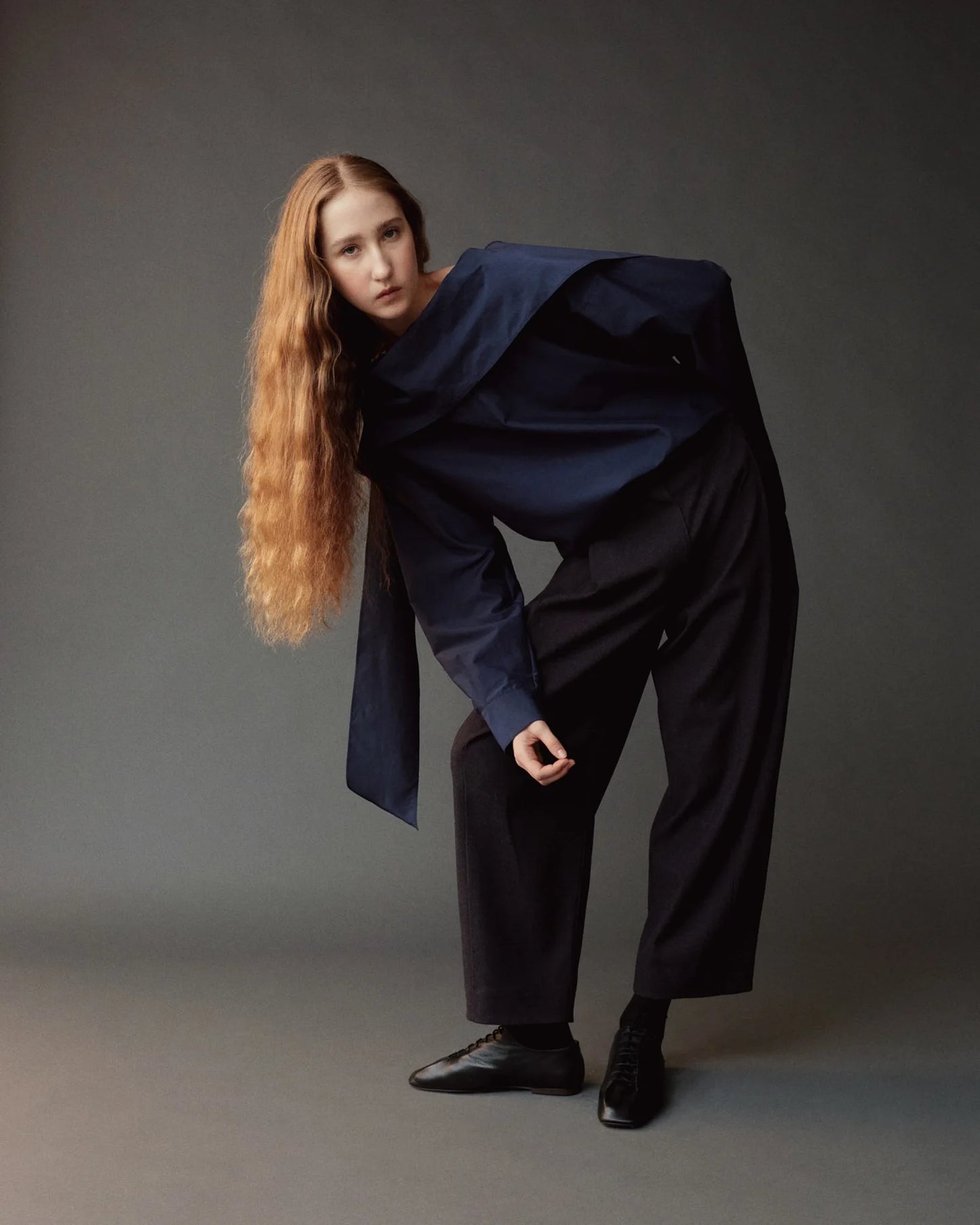 MIJEONG PARK Cropped Barrel-Leg Pants