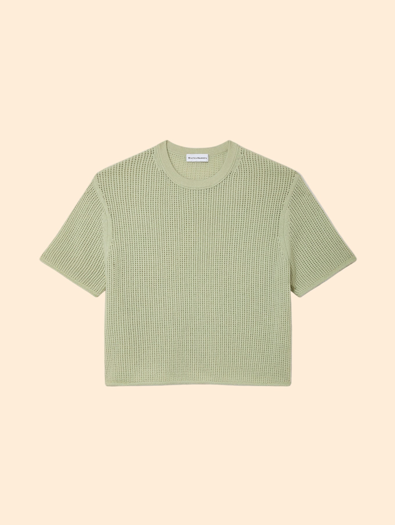 WHITE & WARREN Waffle Mesh Tee