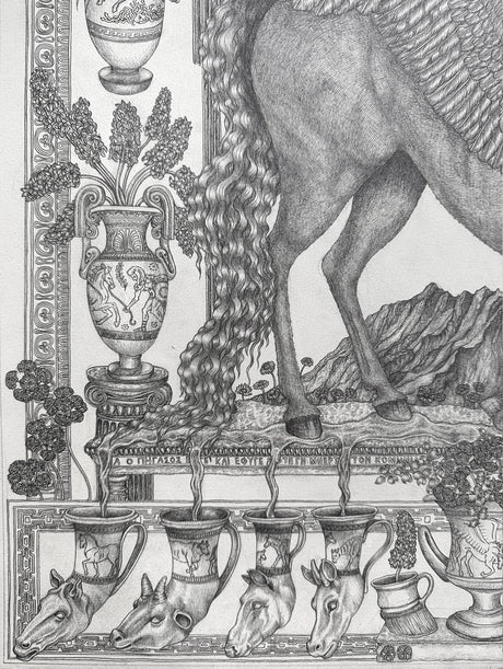 SABINA SAVAGE Temple of Pegasus Silk Scarf