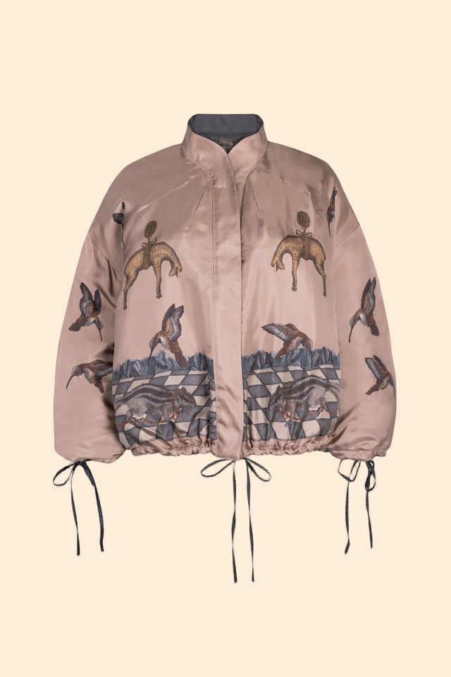 SABINA SAVAGE The Wolf You Feed Reversible Bomber Jacket