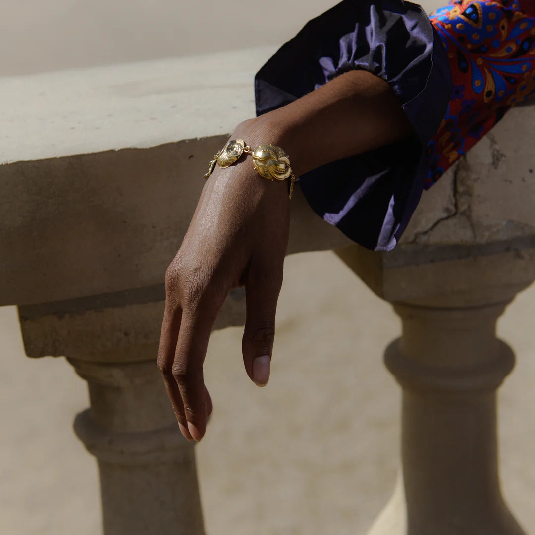 GRAINNE MORTON Owl and Cat Charm Bracelet