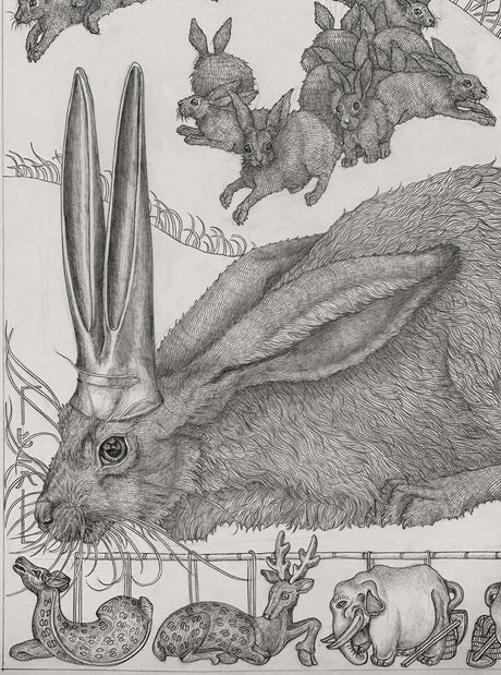 SABINA SAVAGE The Floating Rabbits Ribbon Scarf