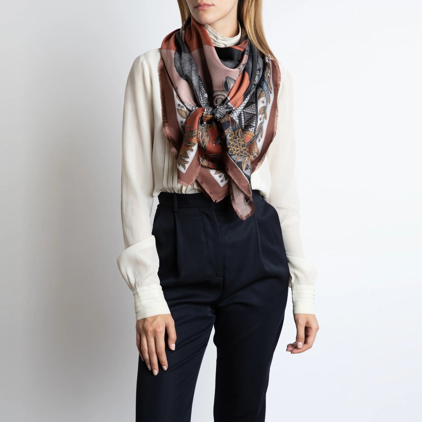 SABINA SAVAGE Cave Canem Silk Scarf