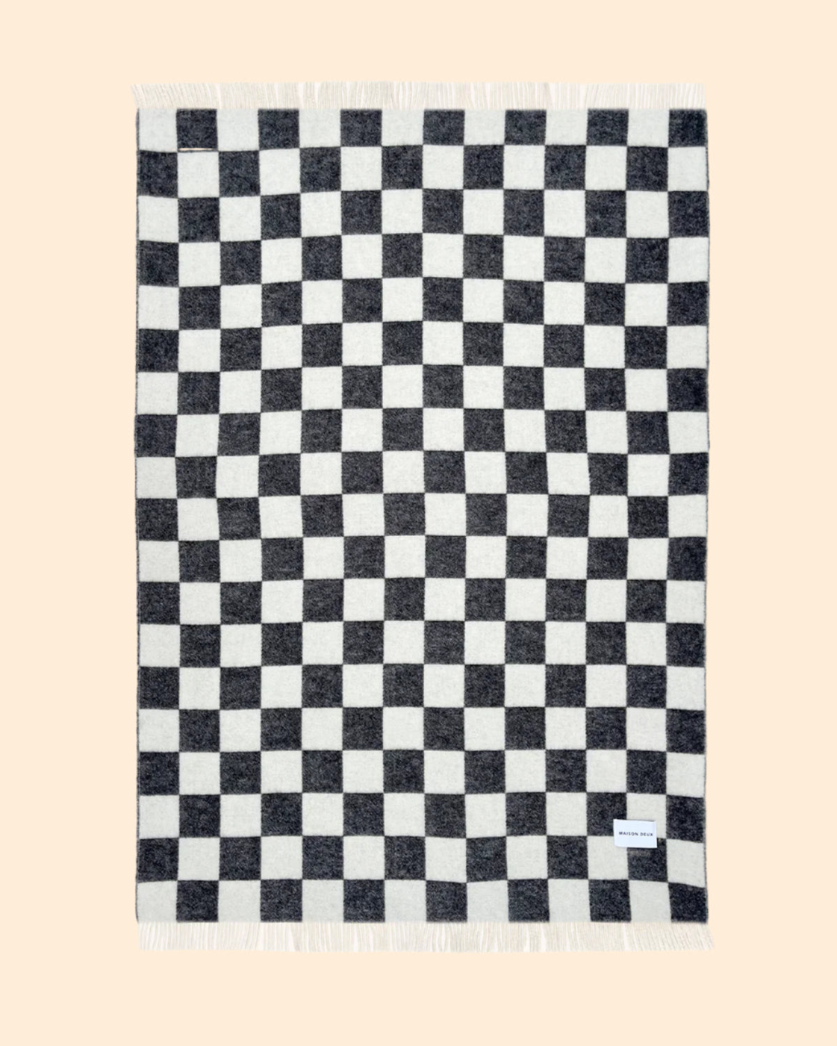 MAISON DEUX Checkered Blanket