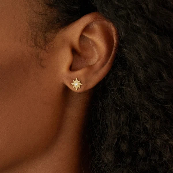 ELIZABETH MOORE Diamond Star Studs