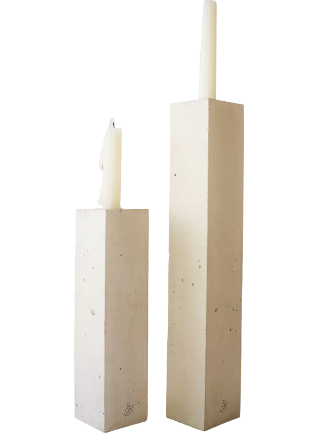 STUDIO BADGE Concrete Block Candleholder