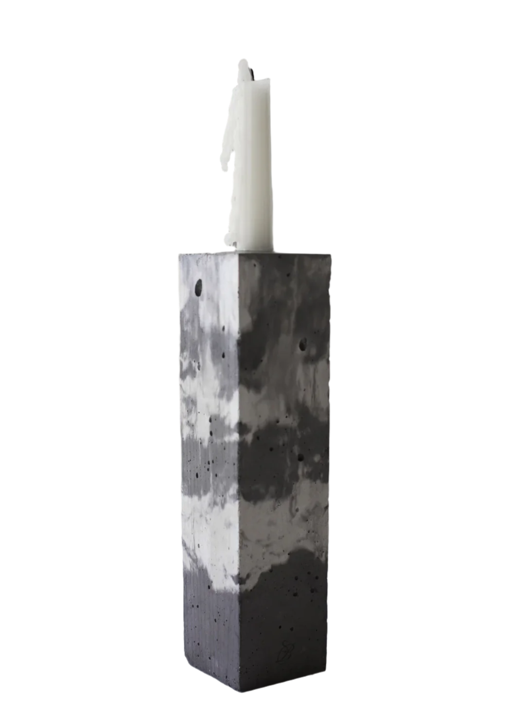 STUDIO BADGE Concrete Block Candleholder