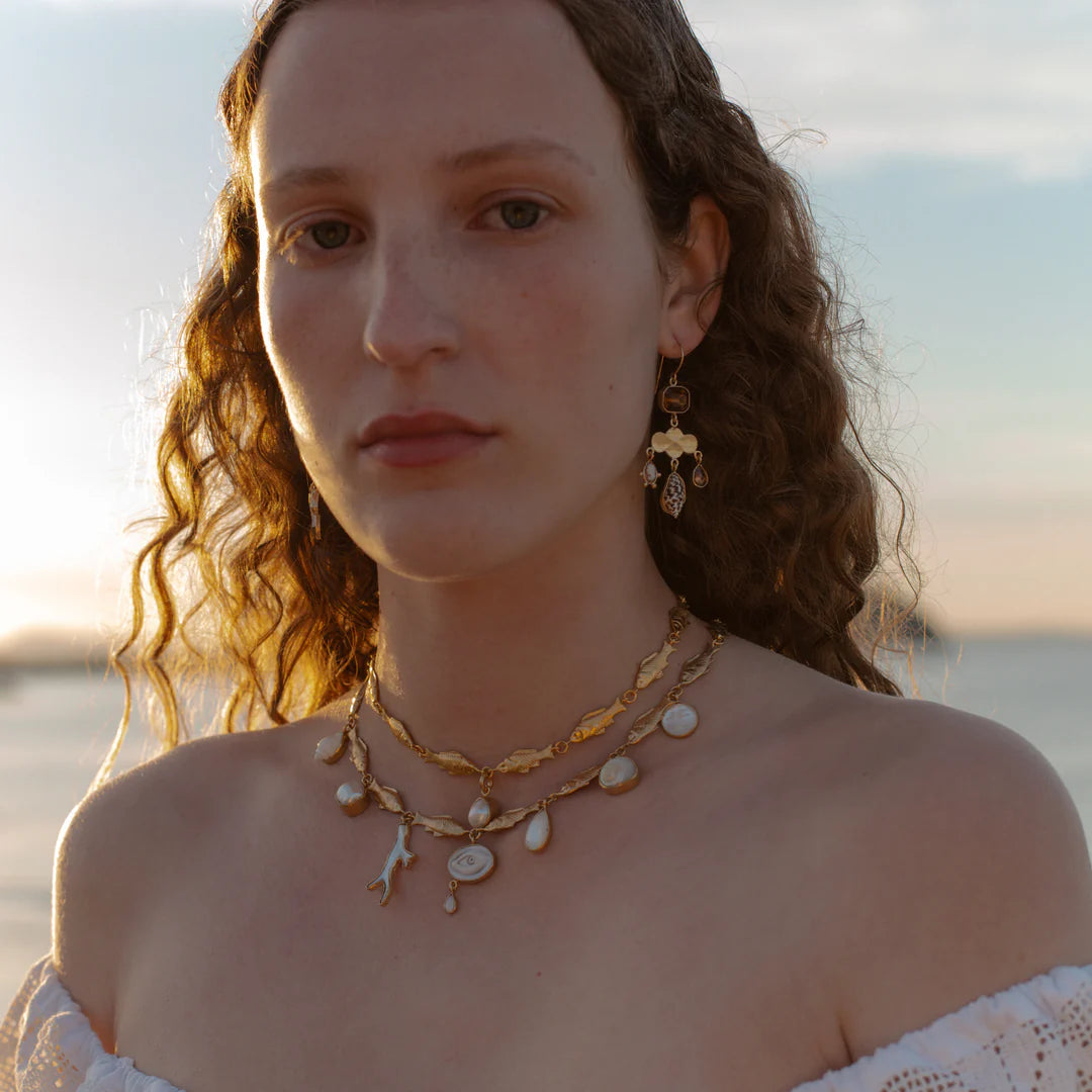 GRAINNE MORTON Shell Girandole Earrings