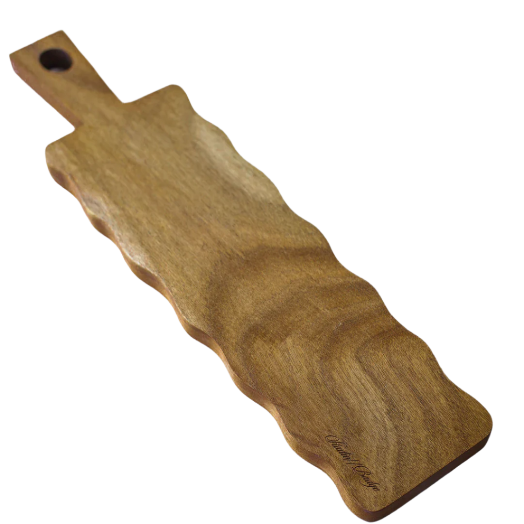 STUDIO BADGE Wavy Walnut Board