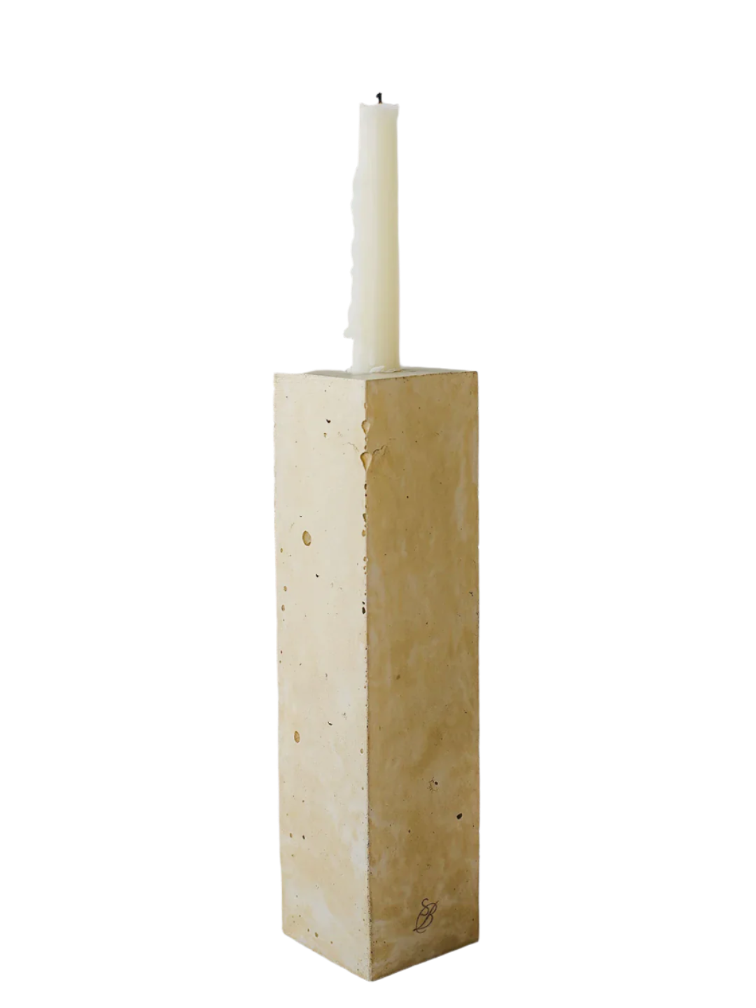 STUDIO BADGE Concrete Block Candleholder