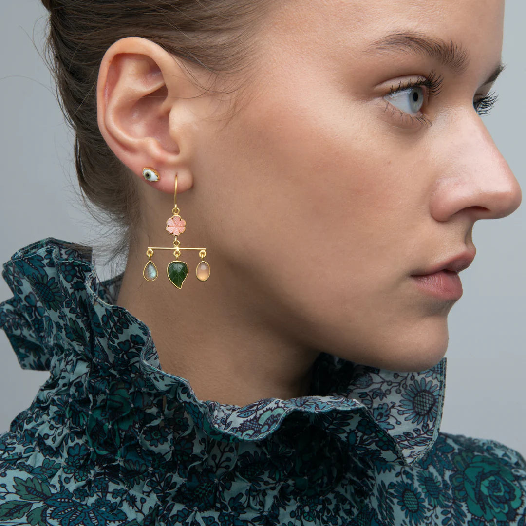 GRAINNE MORTON Green Eye Stud Earring