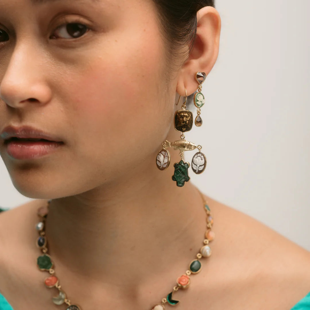 GRAINNE MORTON Fish Balance Drop Earrings