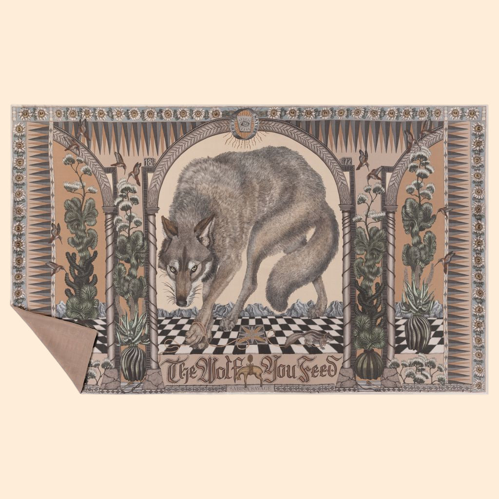 SABINA SAVAGE The Wolf You Feed Cashmere-Lined Stole