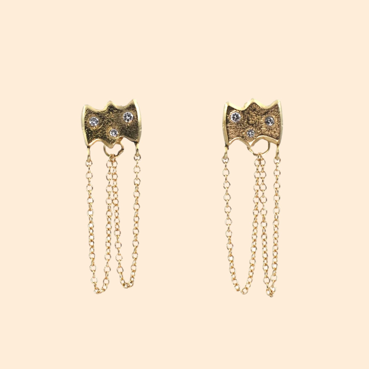 LINDSEY ALLEN Shield Eternity Stud Earrings