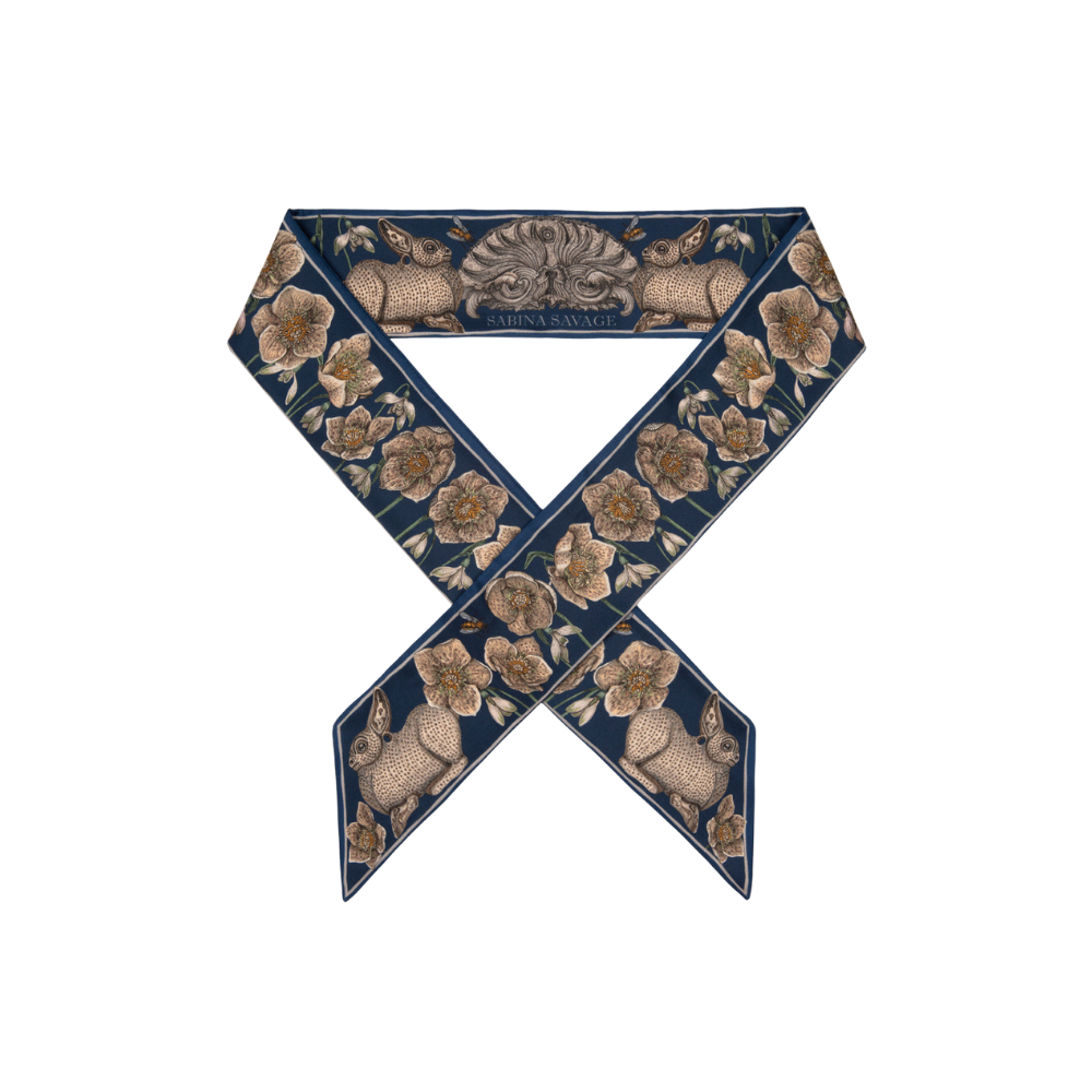 SABINA SAVAGE Honouring Argos Large Silk Ribbon Scarf