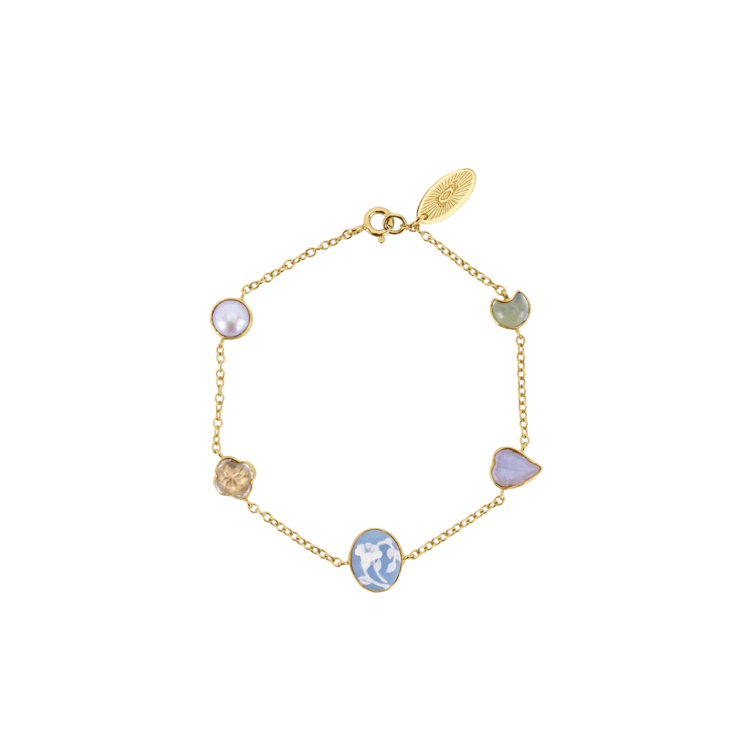 GRAINNE MORTON Cameo Five Mini Charm Bracelet