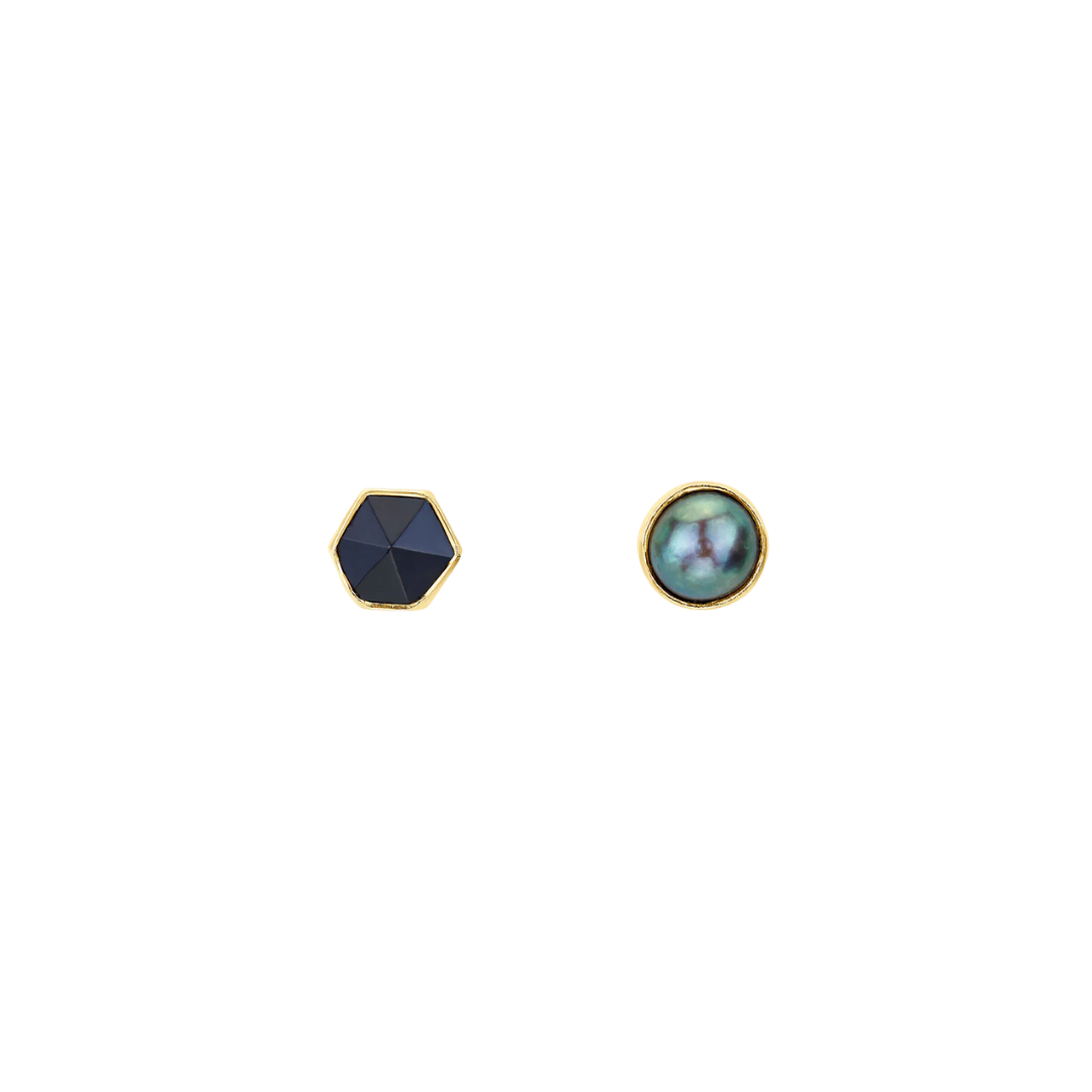 GRAINNE MORTON Geometric Mismatched Stud Earrings