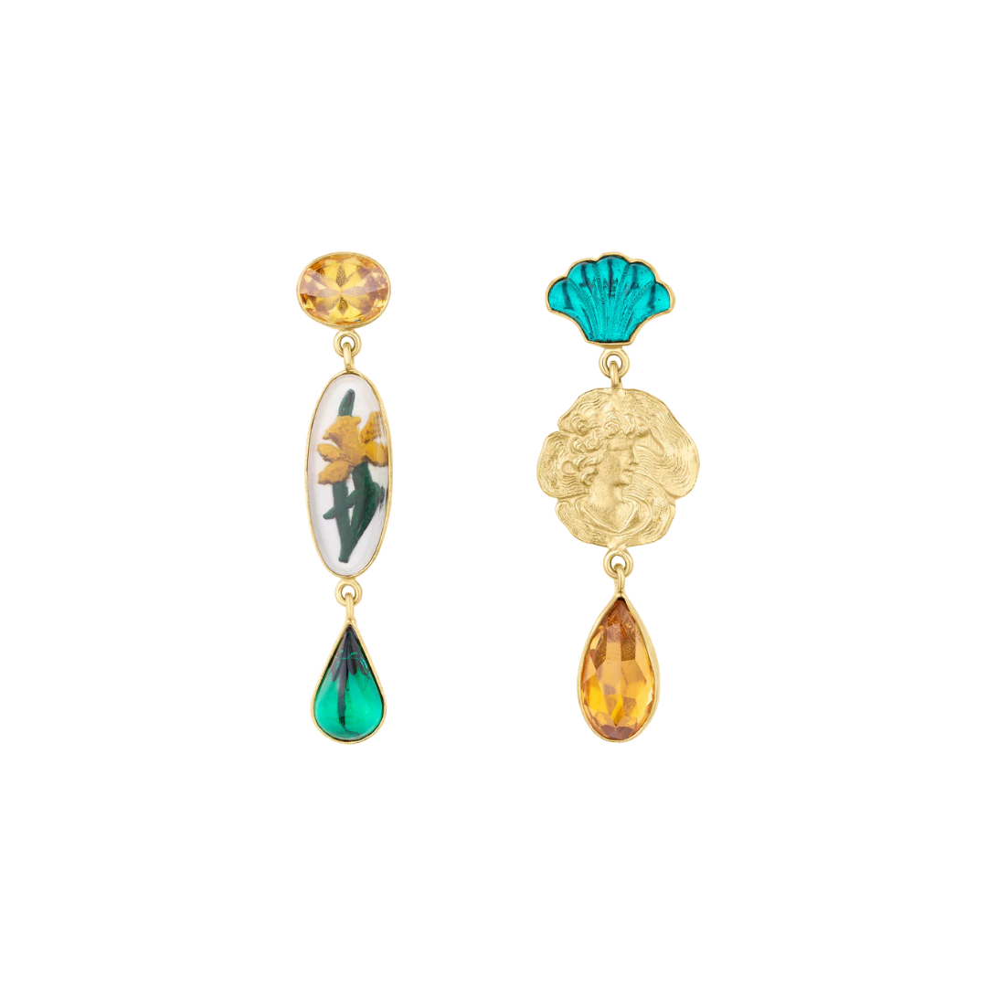 GRAINNE MORTON Daffodil and Lady Earrings