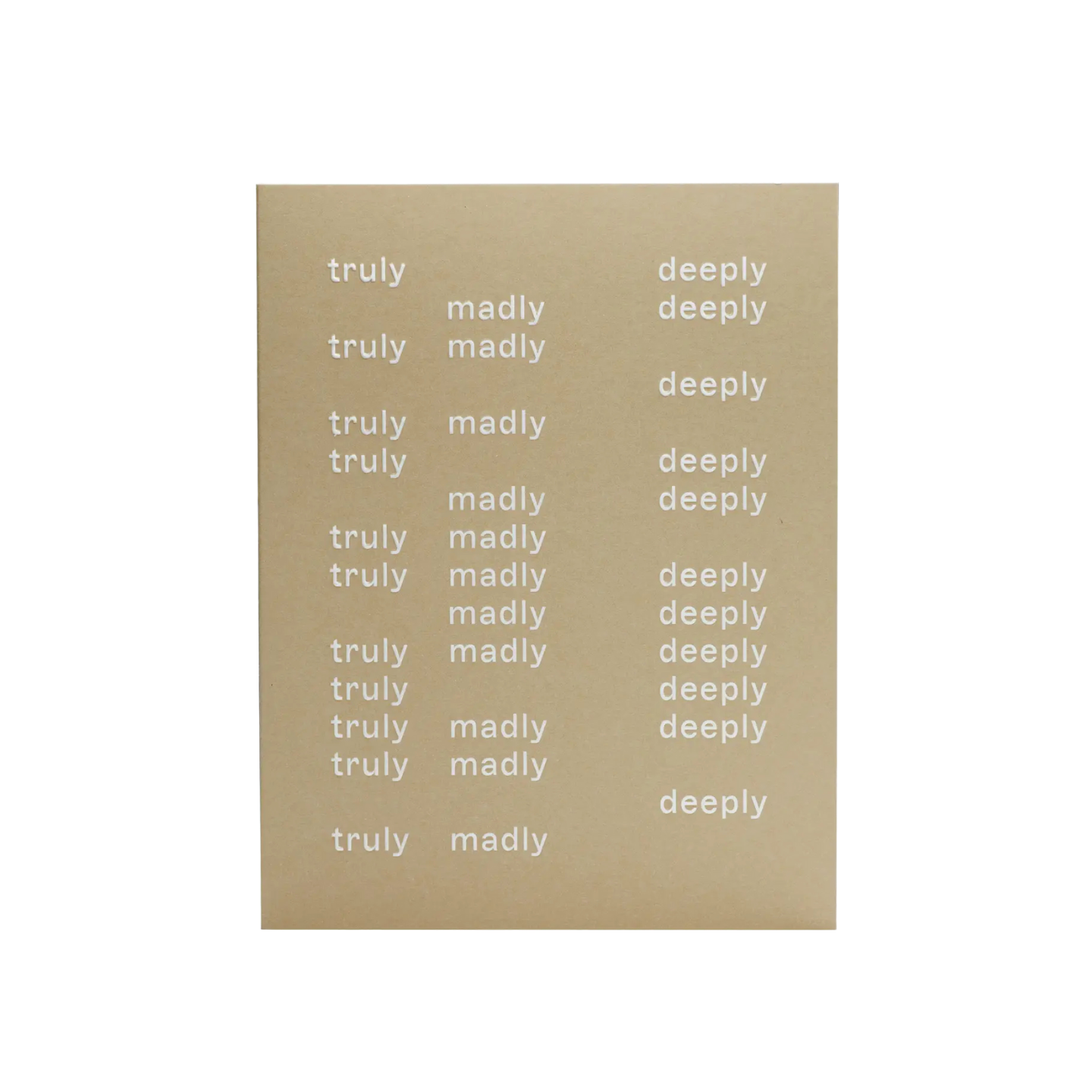SHORT TALK Truly Madly Deeply