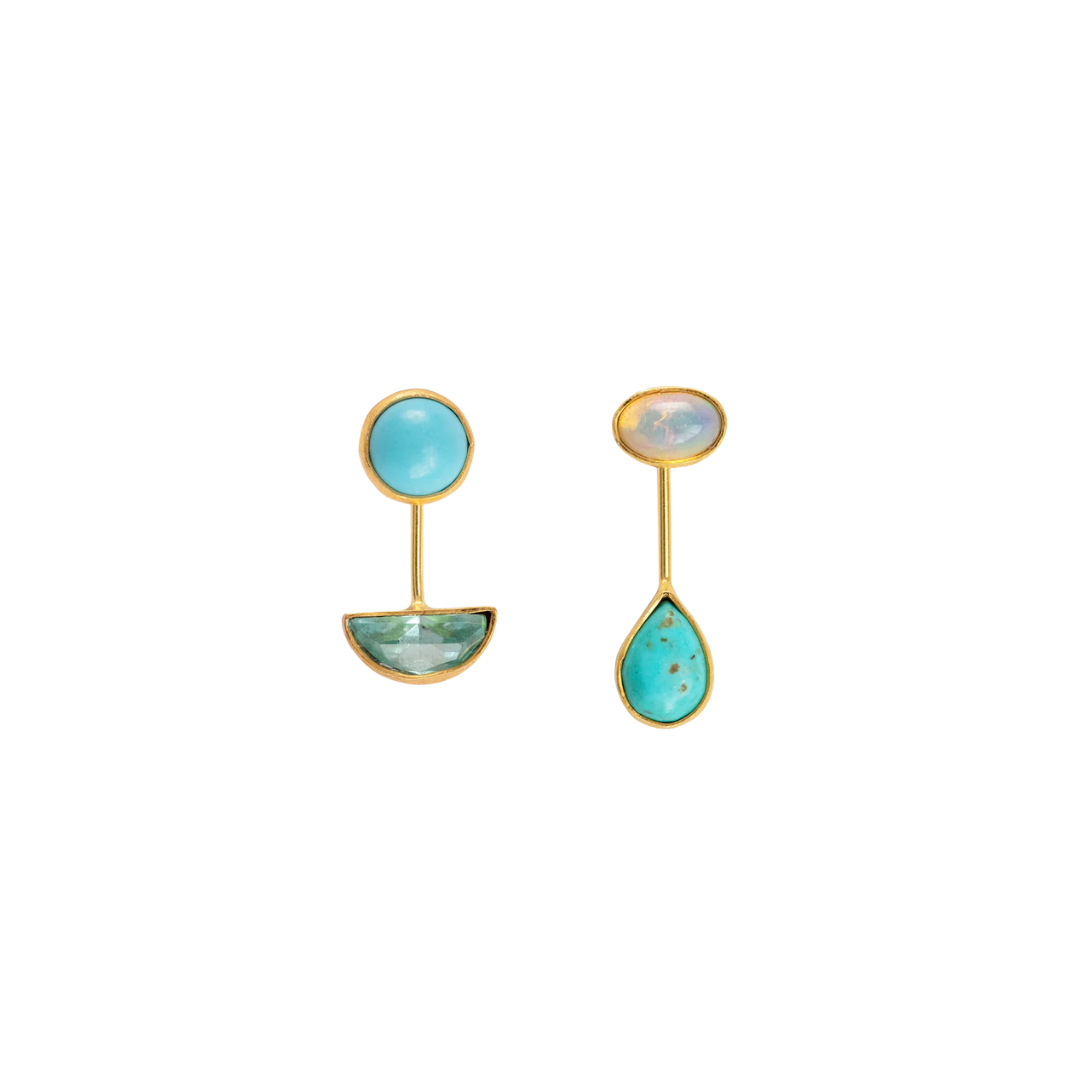 GRAINNE MORTON Turquoise Detachable Drop Earrings