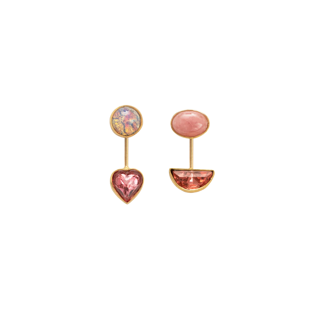 GRAINNE MORTON Pink Detachable Drop Earrings