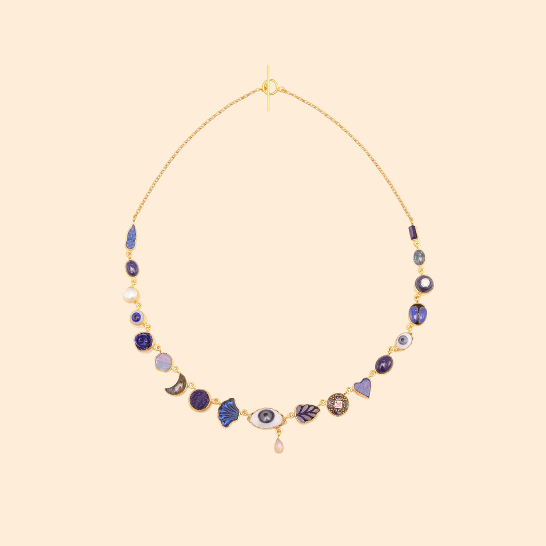GRAINNE MORTON Blue Eye Teardrop Charm Necklace