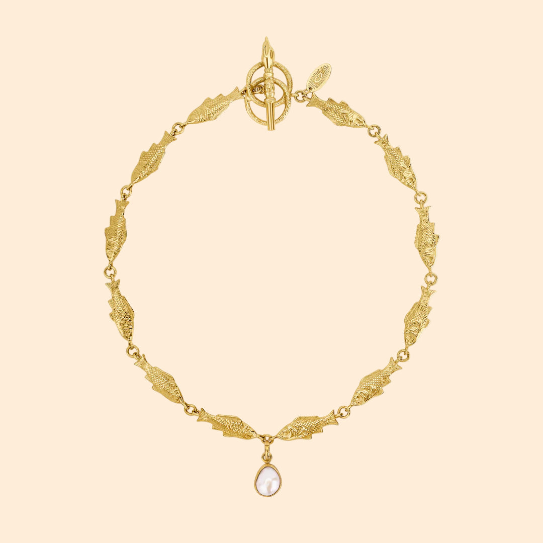 GRAINNE MORTON Fish Pearl Necklace