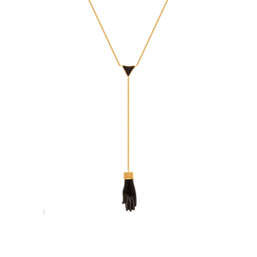 GRAINNE MORTON Hand Lariat Charm Necklace