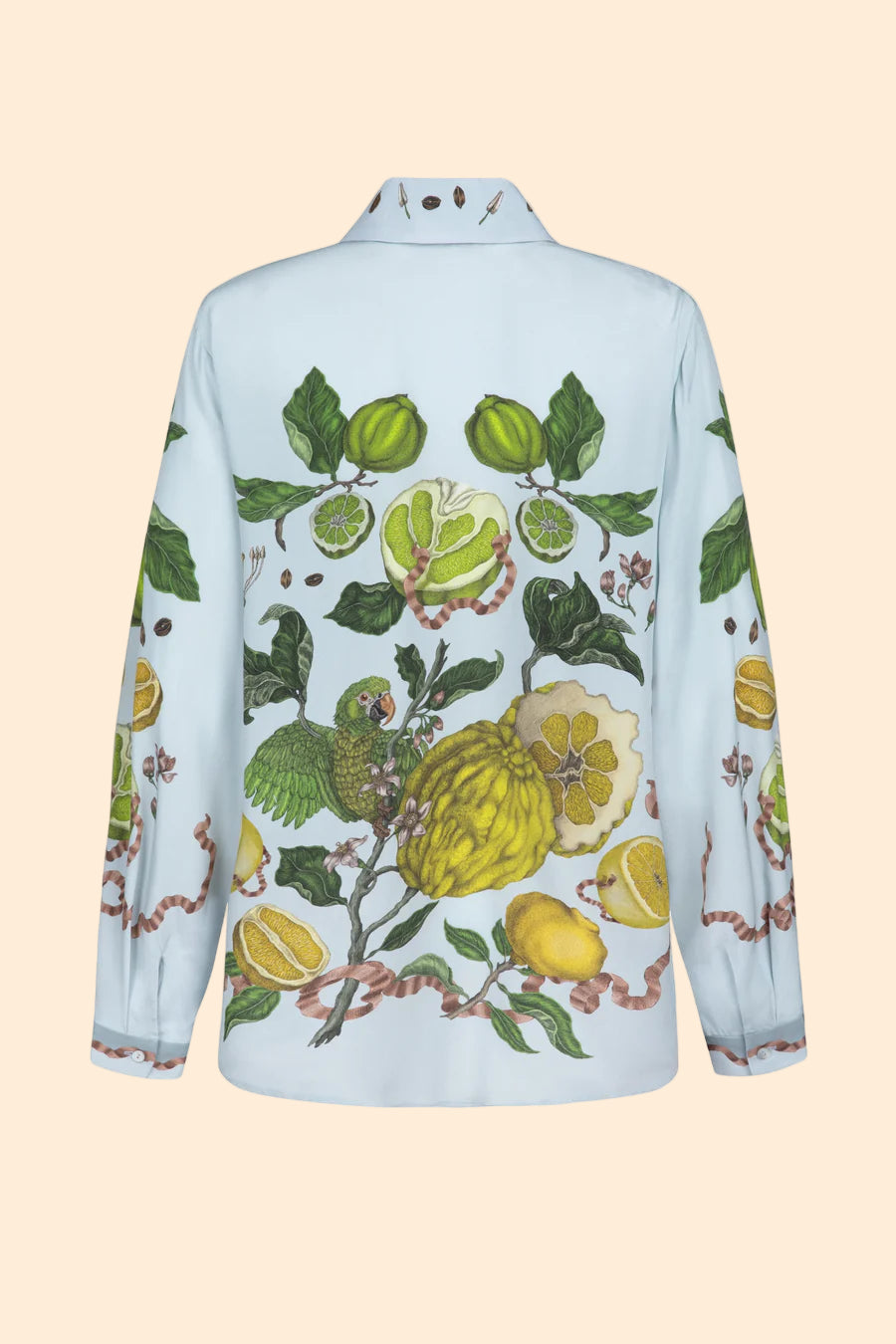 SABINA SAVAGE Oranges and Lemons Silk Oxford Shirt