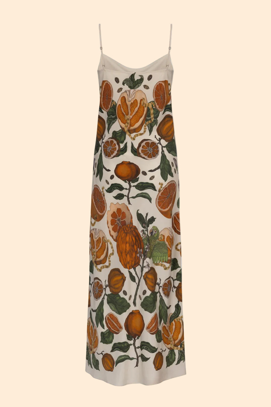 SABINA SAVAGE Oranges and Lemons Silk Slip Dress