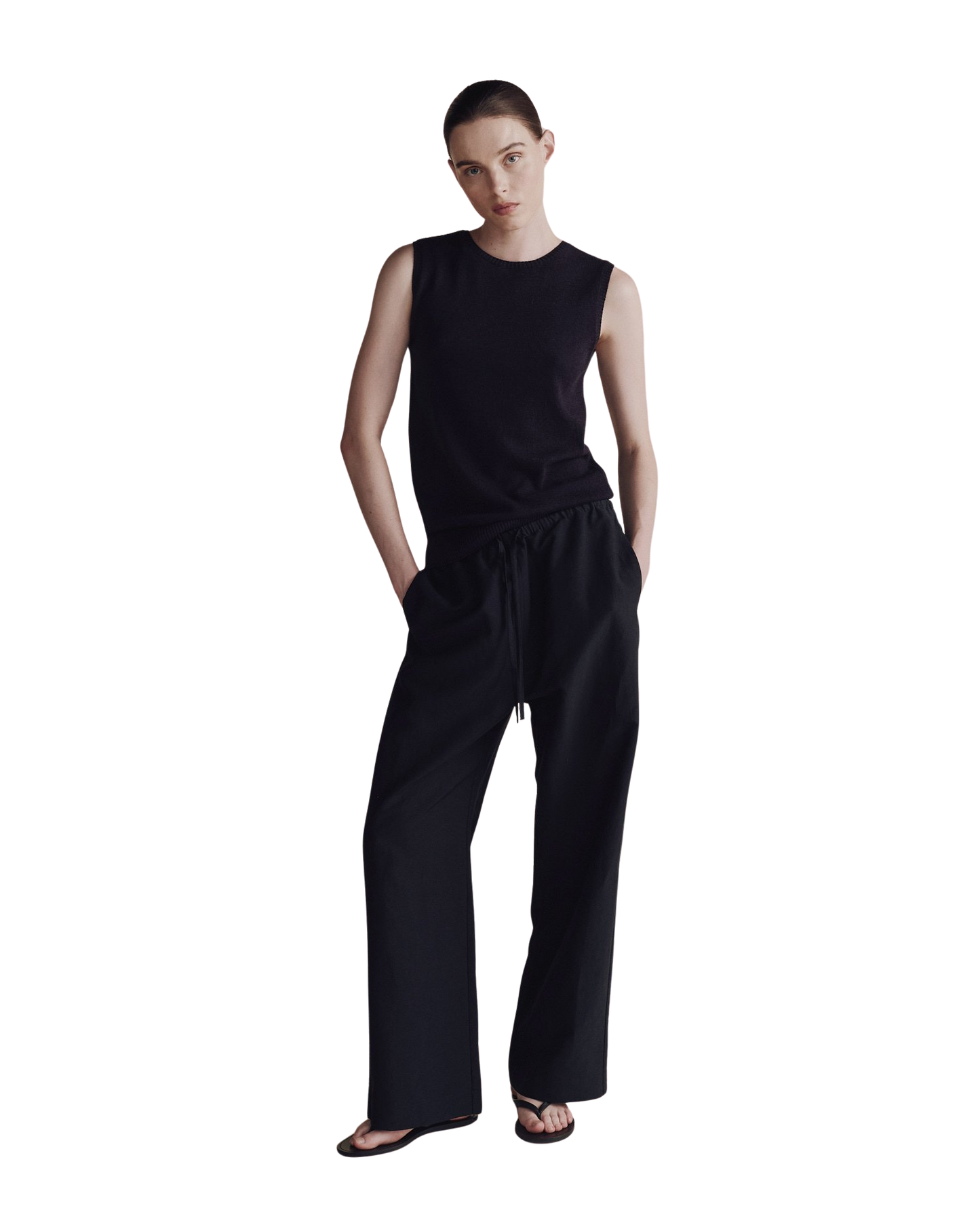 MIJEONG PARK Silk Linen Drawstring Pants