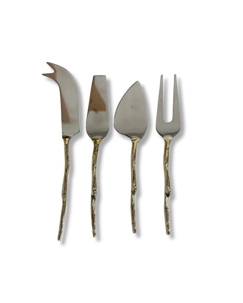 SHELTON METAL Olive Branch Cheese Tool Set of 4