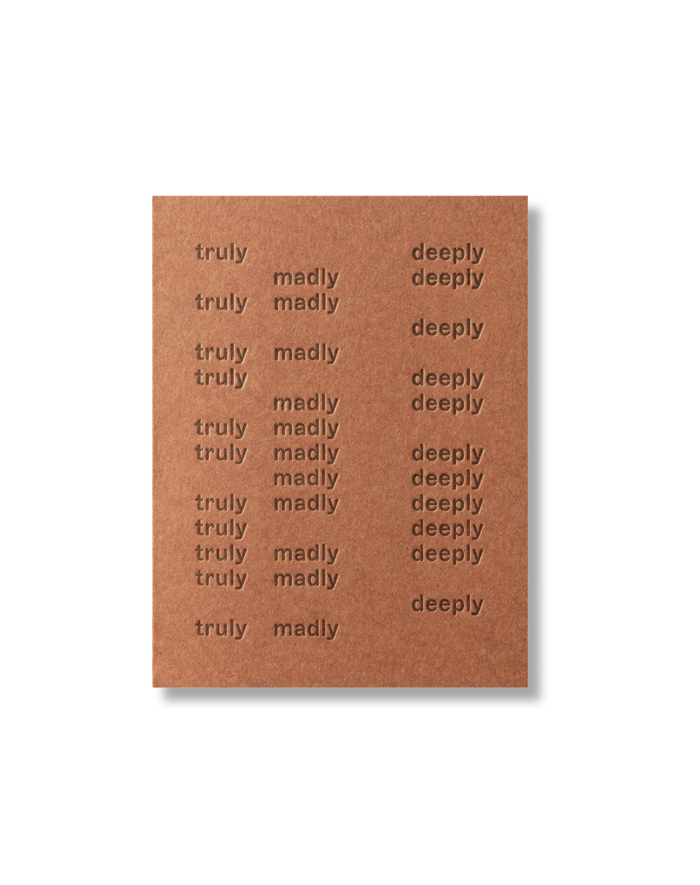 SHORT TALK Truly Madly Deeply