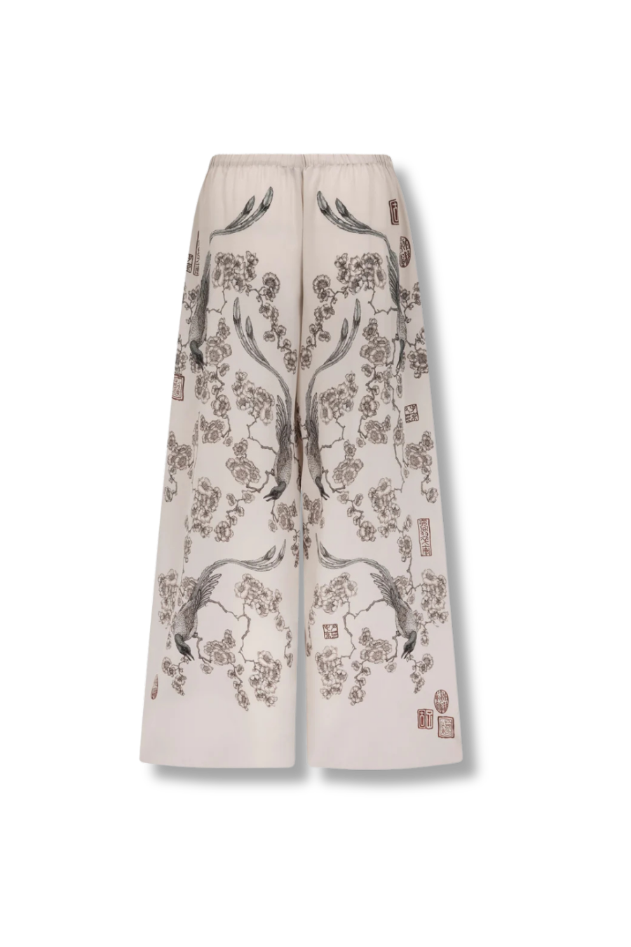 SABINA SAVAGE Zouyu, Cry The Deer Silk Simple Trousers