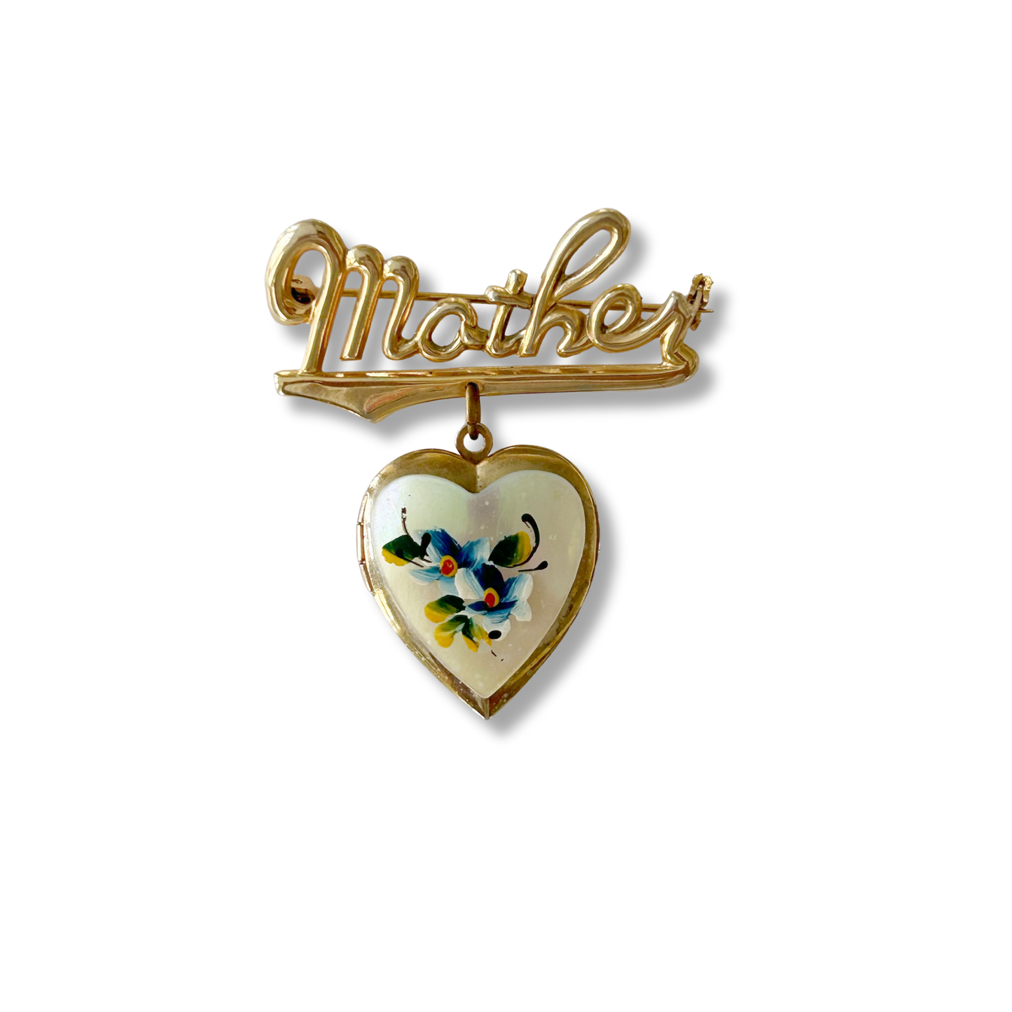 HOUSE OF GOOD MERCANTILE Mother Blue Flower Perfumed Brooch