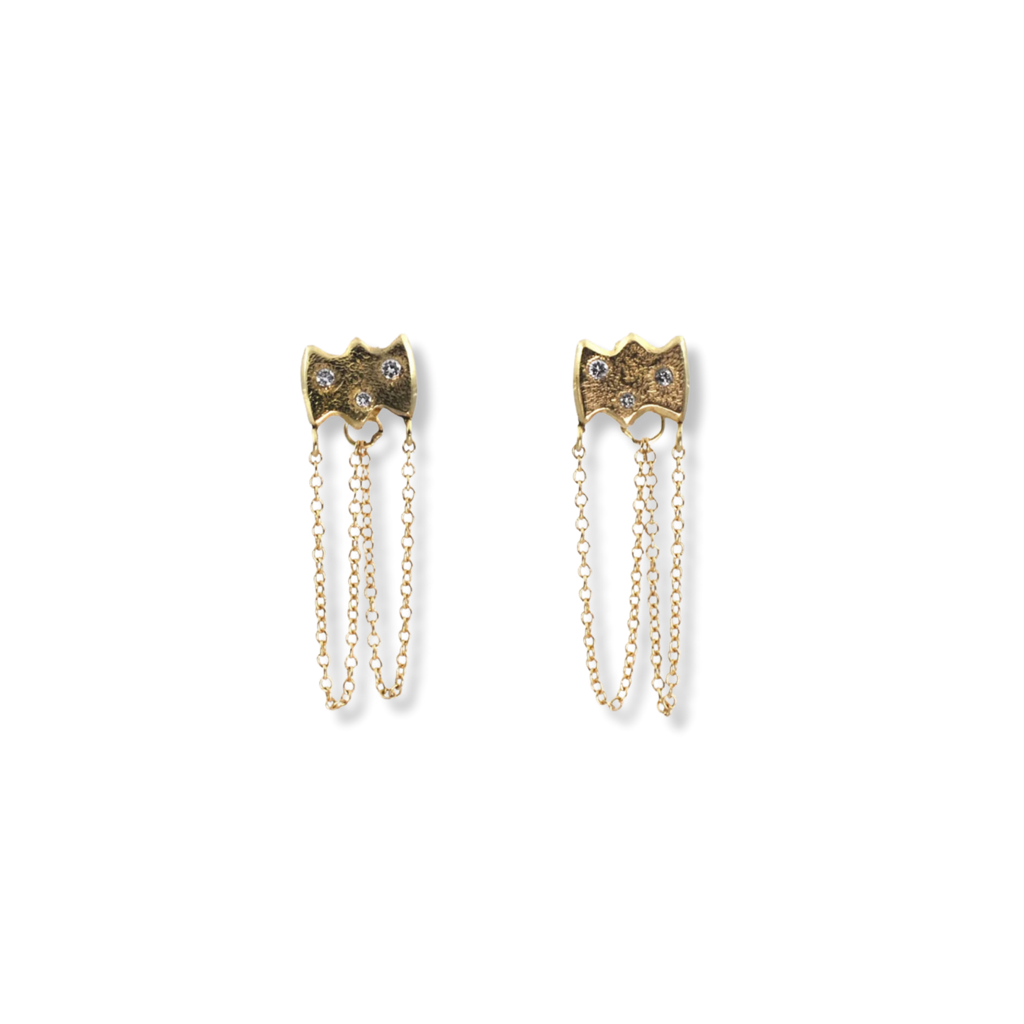 LINDSEY ALLEN Shield Eternity Stud Earrings