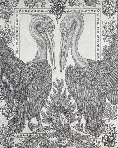 SABINA SAVAGE The Pelicans and The Sea Silk Scarf